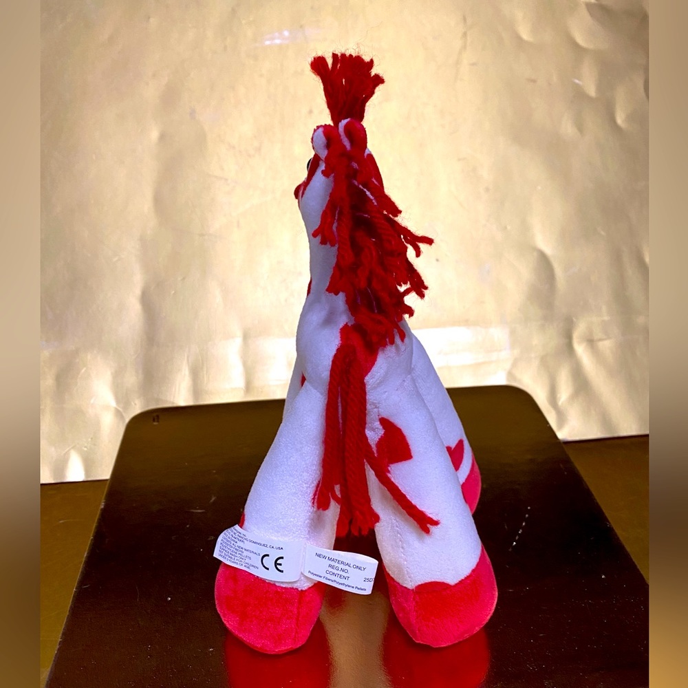 VALENTINES HORSE PONY FUNNY FEET BY BESTEVER RED HEARTS ON BODY RED MANE… - Picture 8 of 12